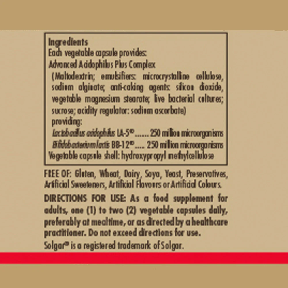 Advanced Acidophilus Plus 120 Capsules - Image 4