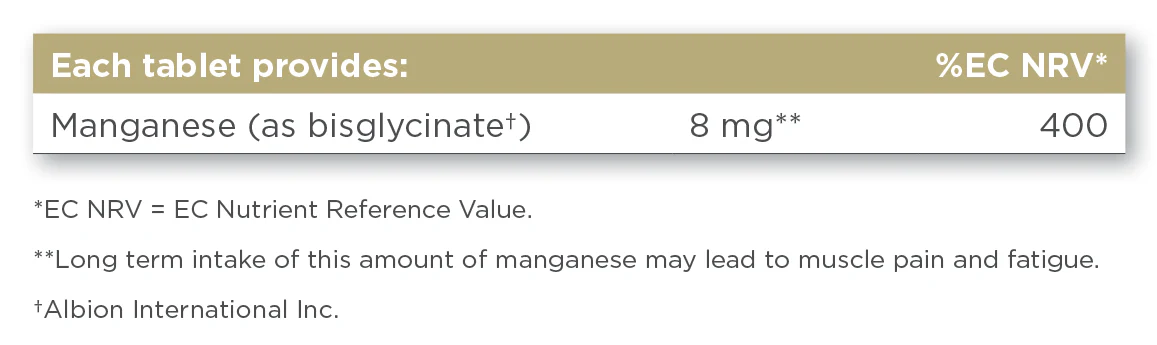 Chelated Manganese 100 tablets - Image 2