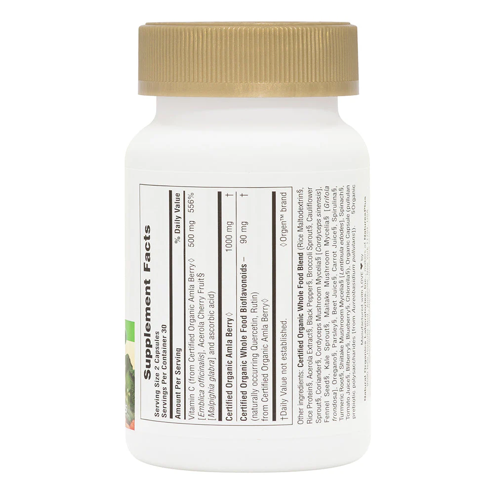 Organic Vitamin C 500mg 60 capsules - Image 2