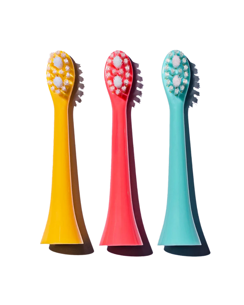 Sonic Toothbrush For Children Replacement Heads - Coloured