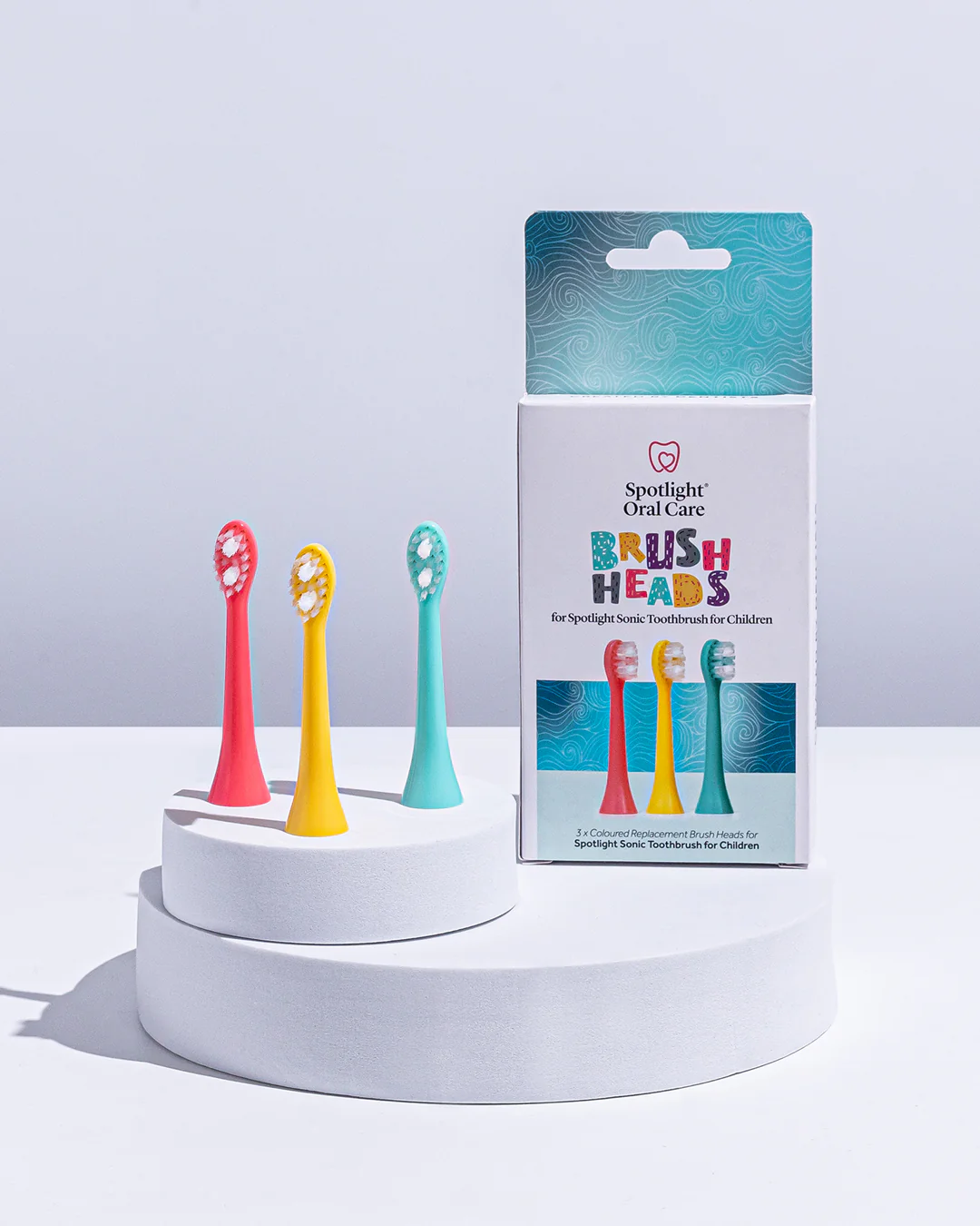 Sonic Toothbrush For Children Replacement Heads - Coloured - Image 2