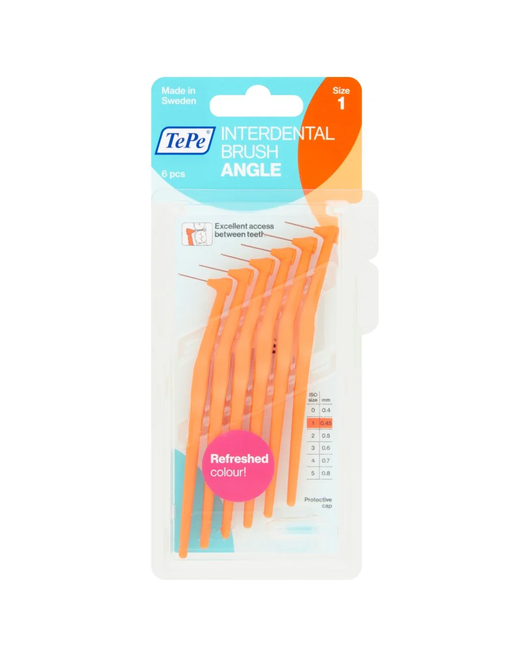 Interdental Brush Angle Orange 0.45mm 6 units