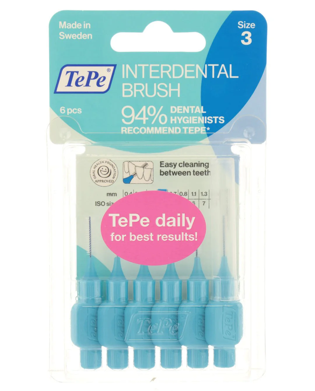 Interdental Brushes Blue 0.6mm 6 units