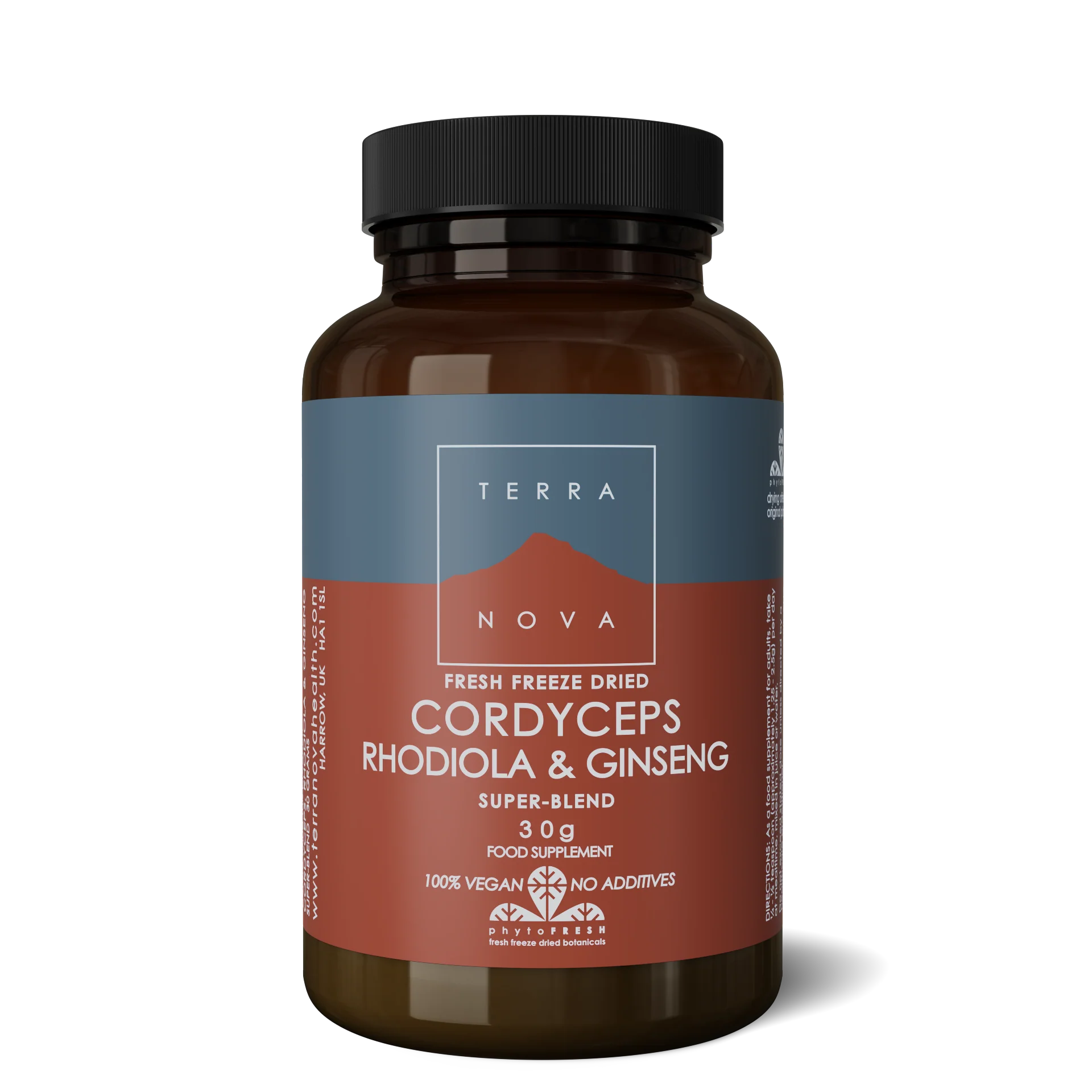 Cordyceps, Rhodiola & Ginseng Super-Blend 30g