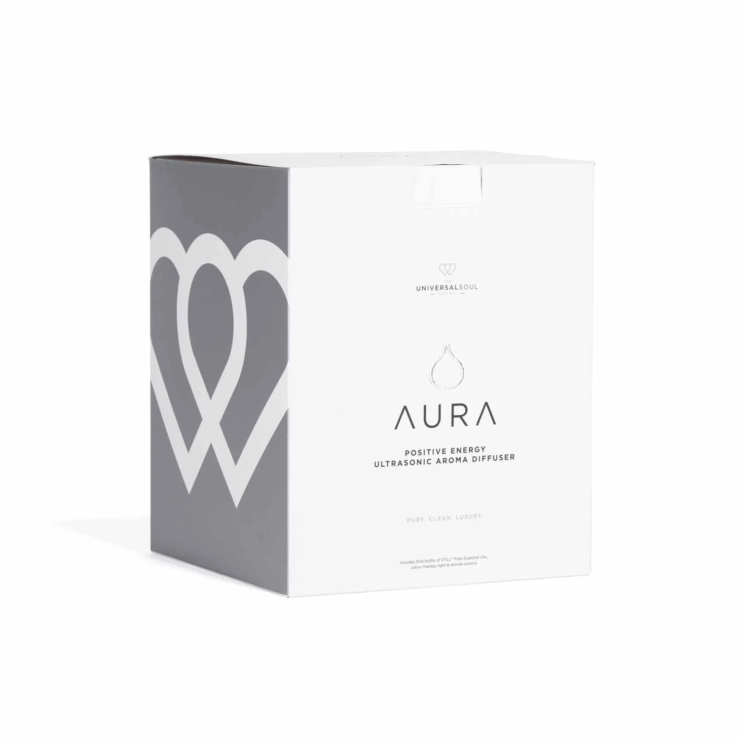 Positive Energy Ultrasonic Diffuser Aura White with 15ml STILL Essential Oil - Image 2