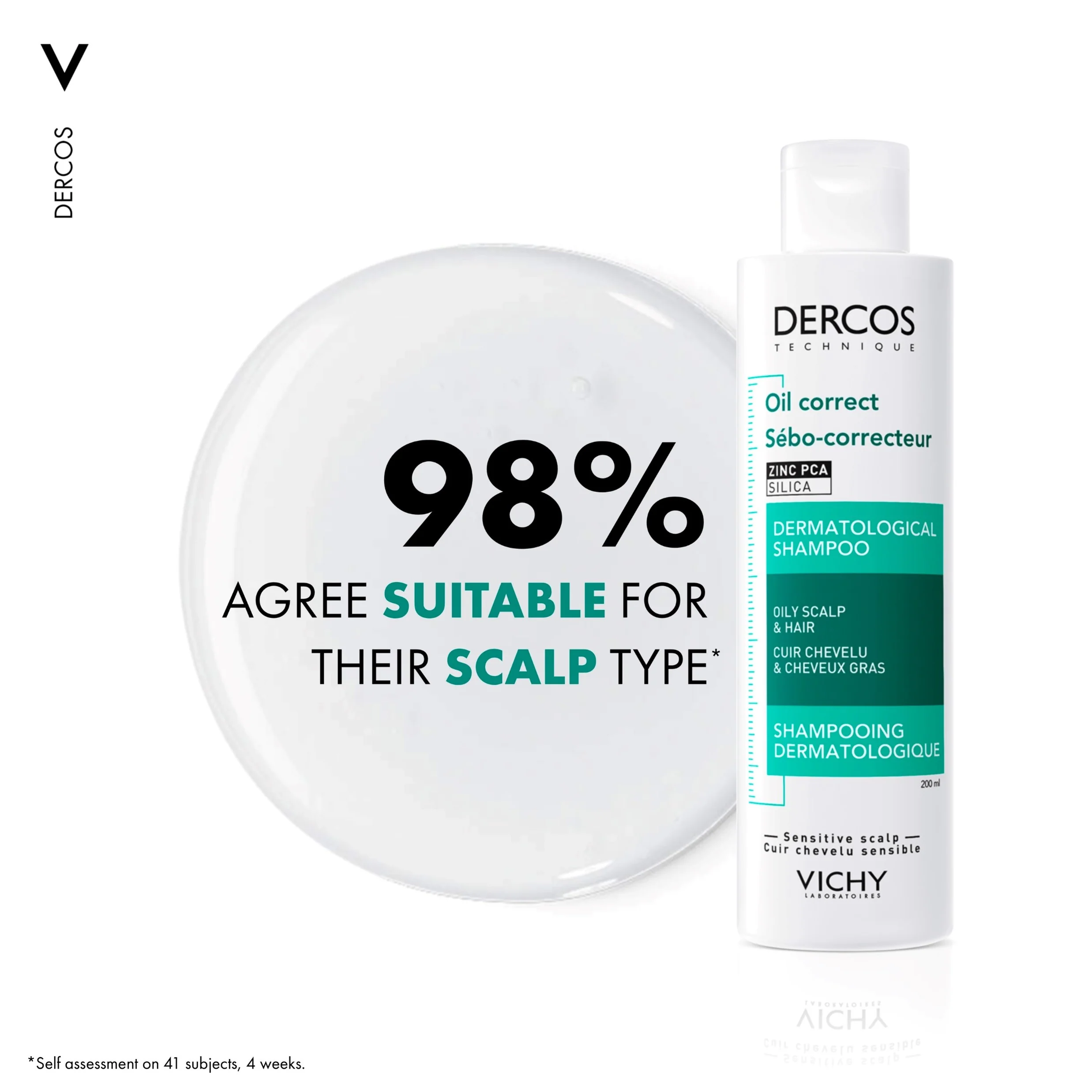 Dercos Oil Control Corrector Shampoo 200ml - Image 3