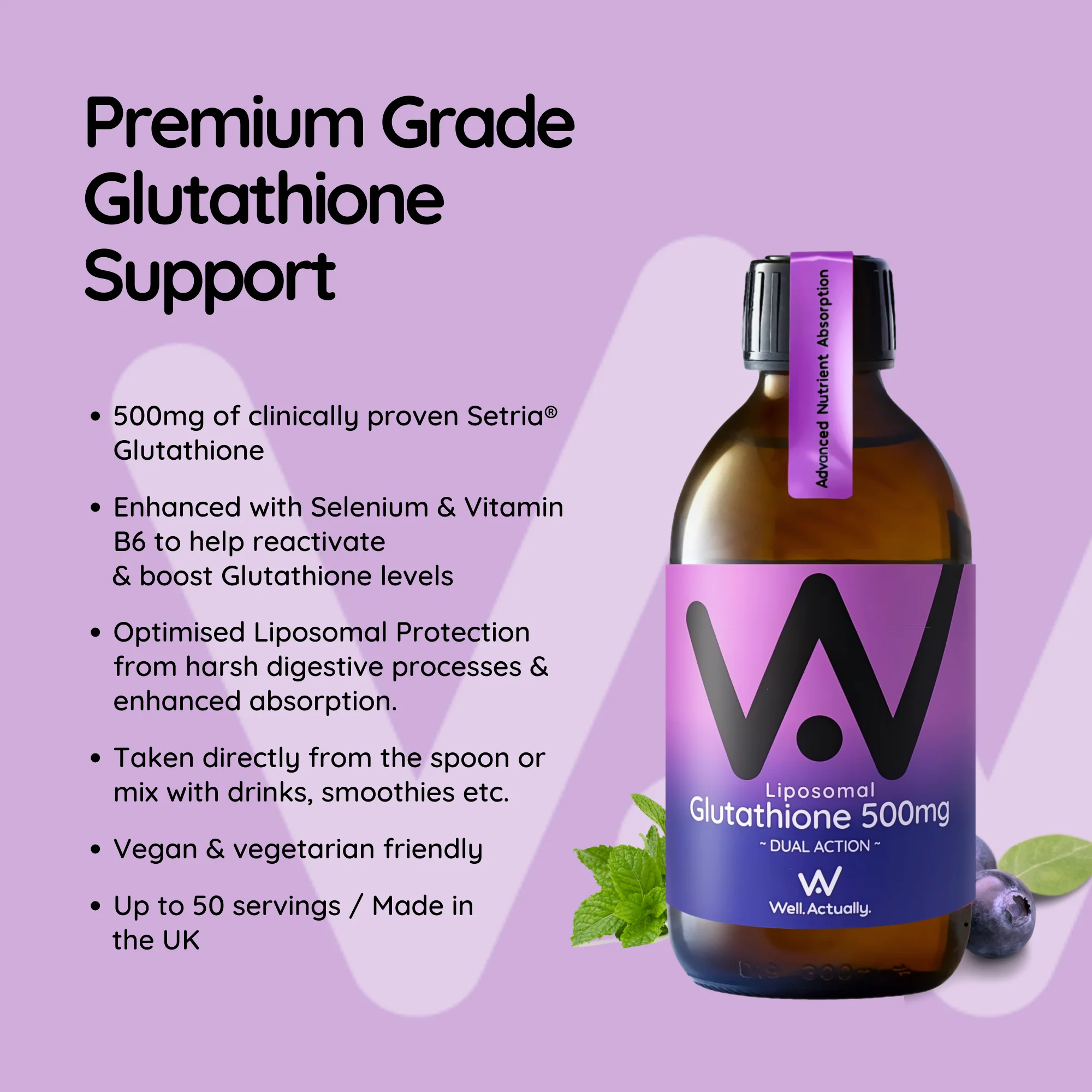 Glutathione (500Mg) - Blueberry 250ml - Image 3