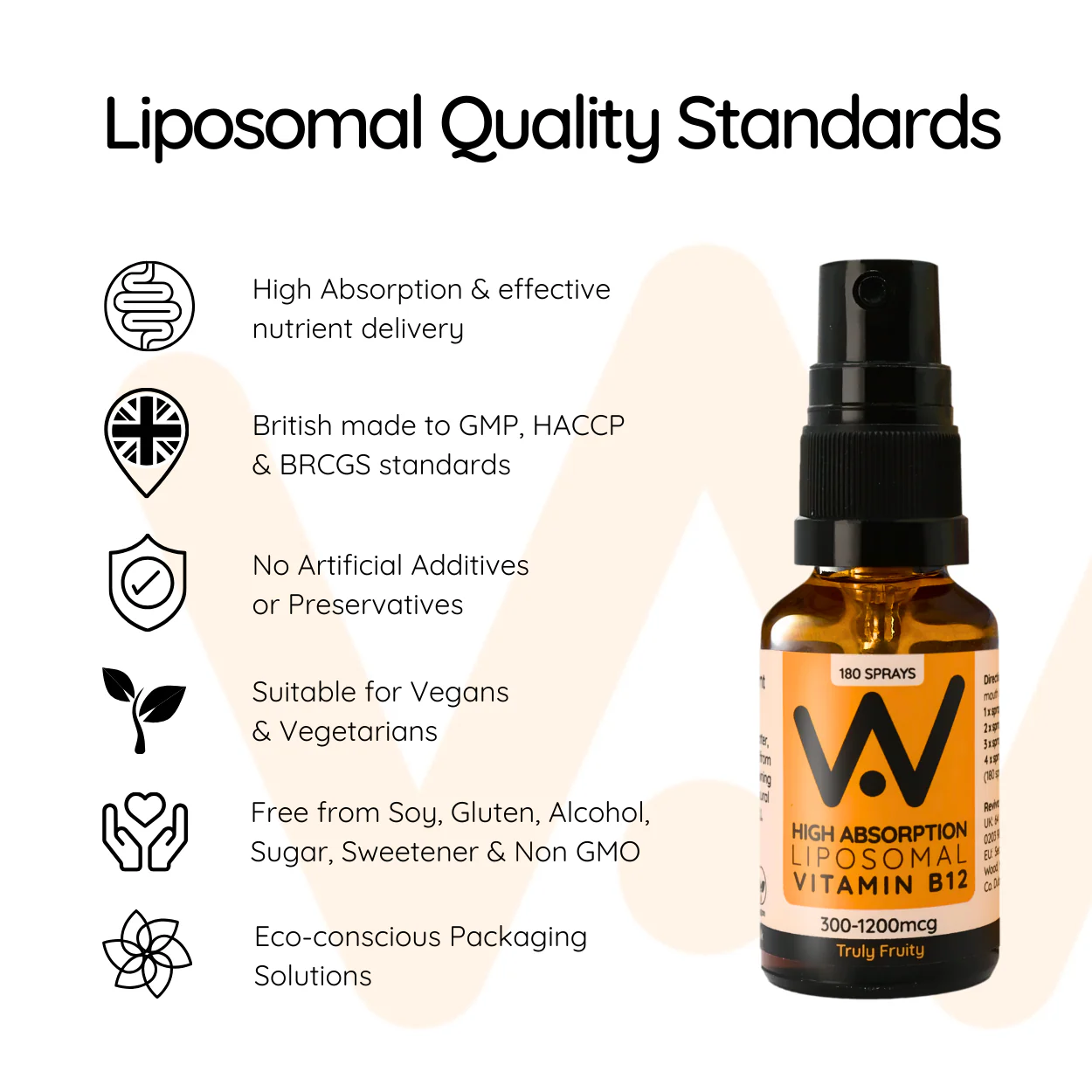 Vitamin B12 Methycobalamin (300 - 1200μg) - Liposomal Spray - Truly Fruity Flavour 25ml - Image 3