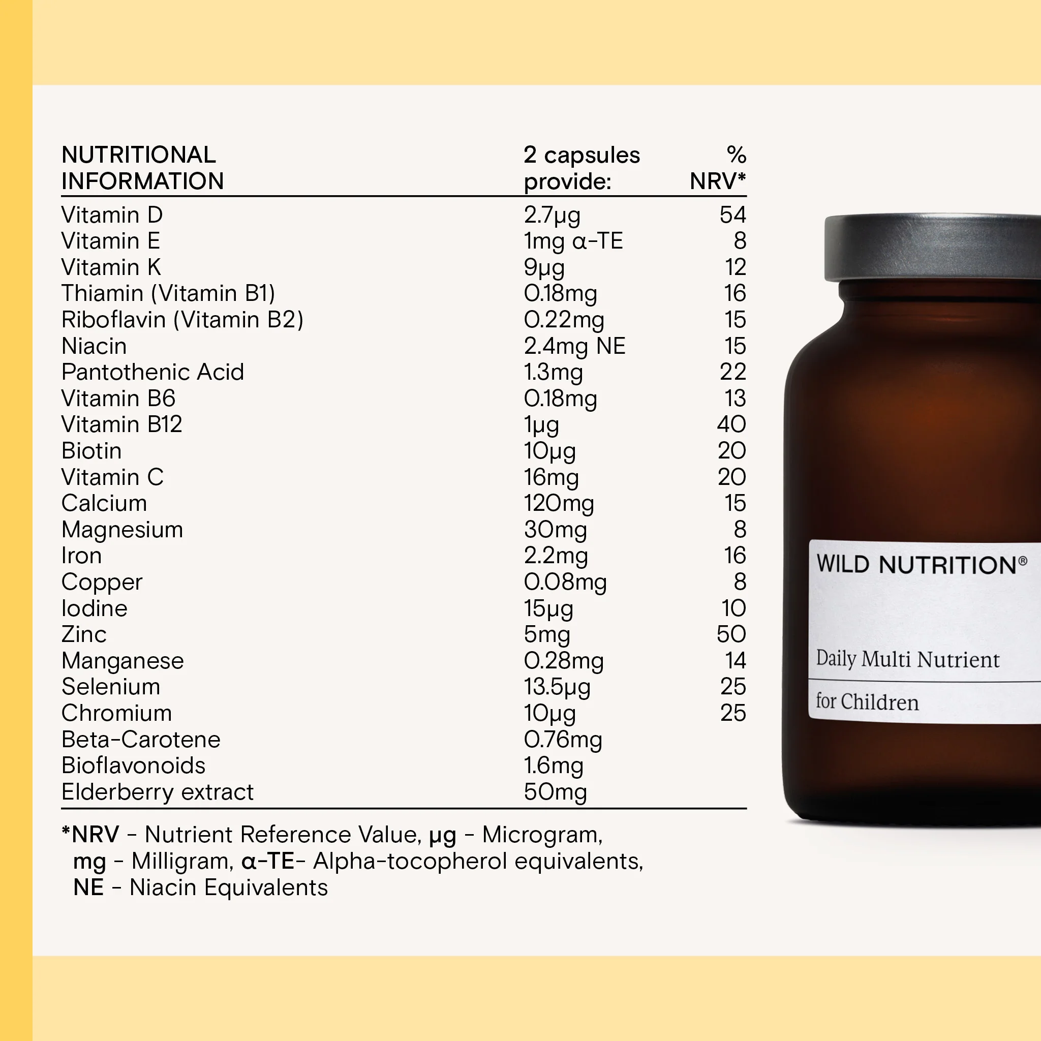 Food-Grown® Child's Daily Multi Nutrient 60 Capsules - Image 3