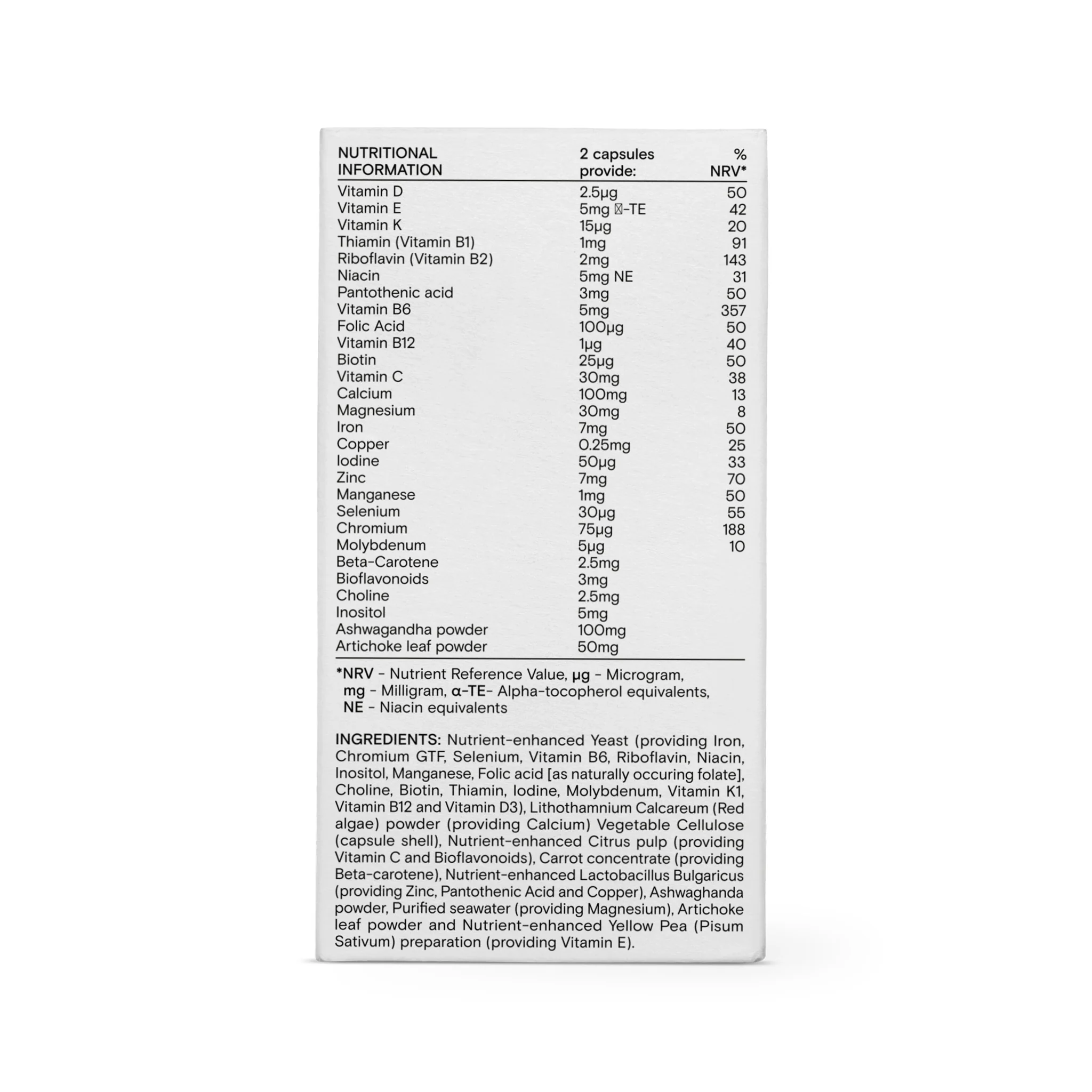 Food-Grown® Daily Multi Nutrient for Teen Girls 60 Capsules - Image 2