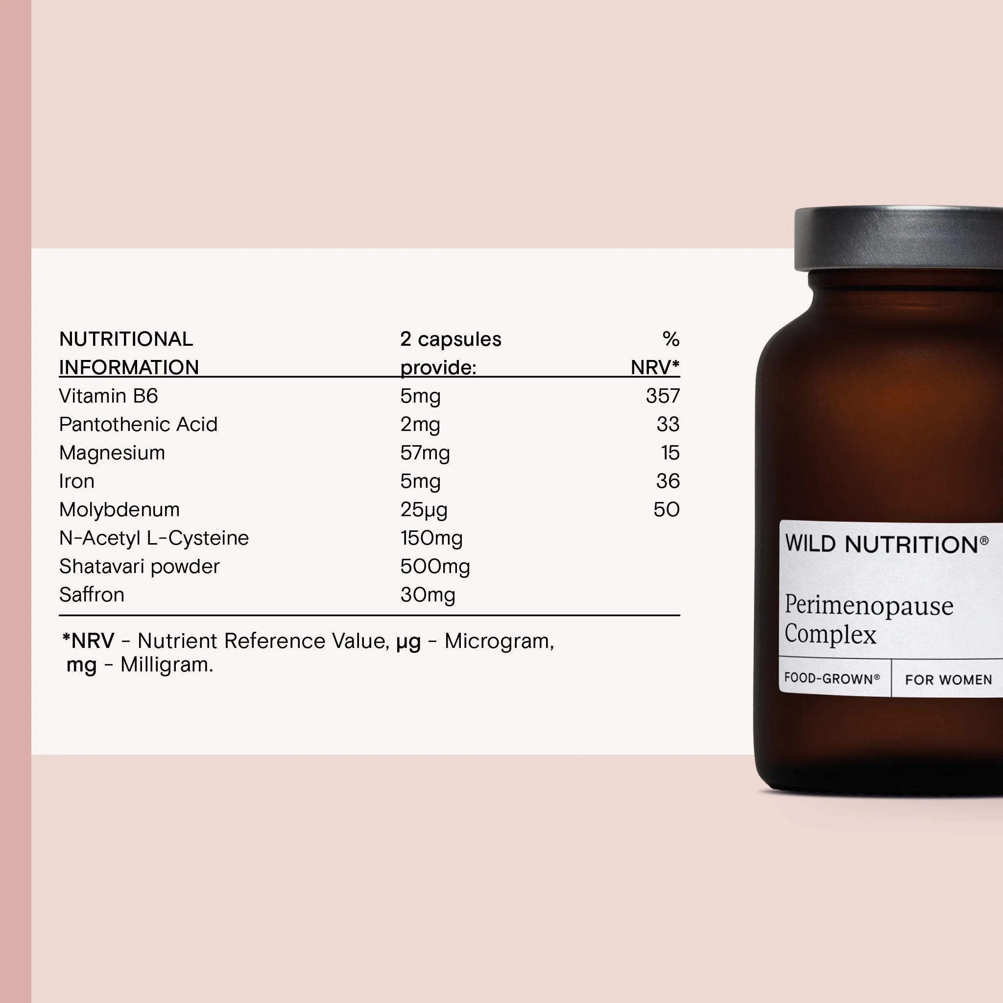 Food-Grown® Perimenopause Complex 60 Capsules - Image 3