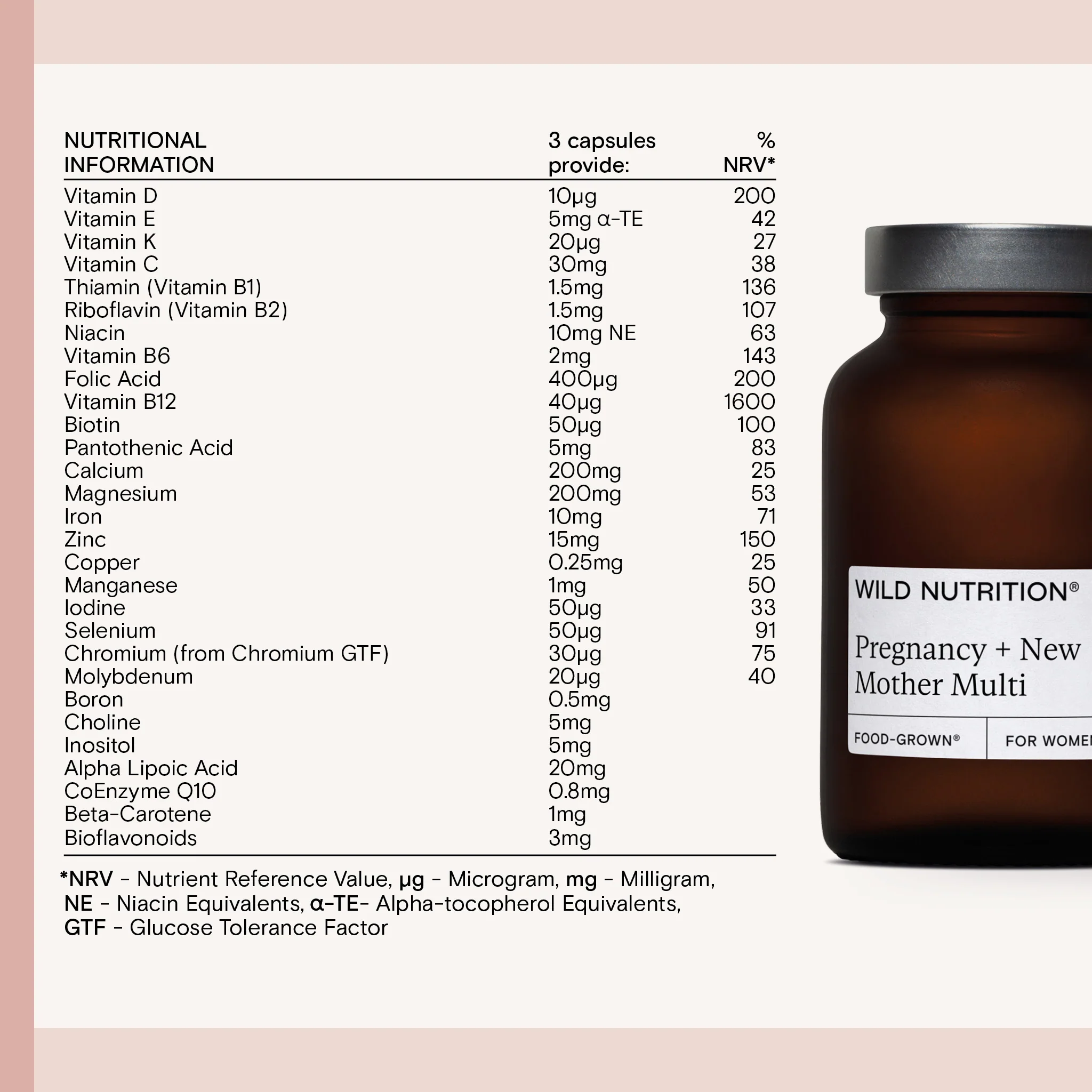 Food-Grown® Pregnancy + New Mother Multi 90 Capsules - Image 4