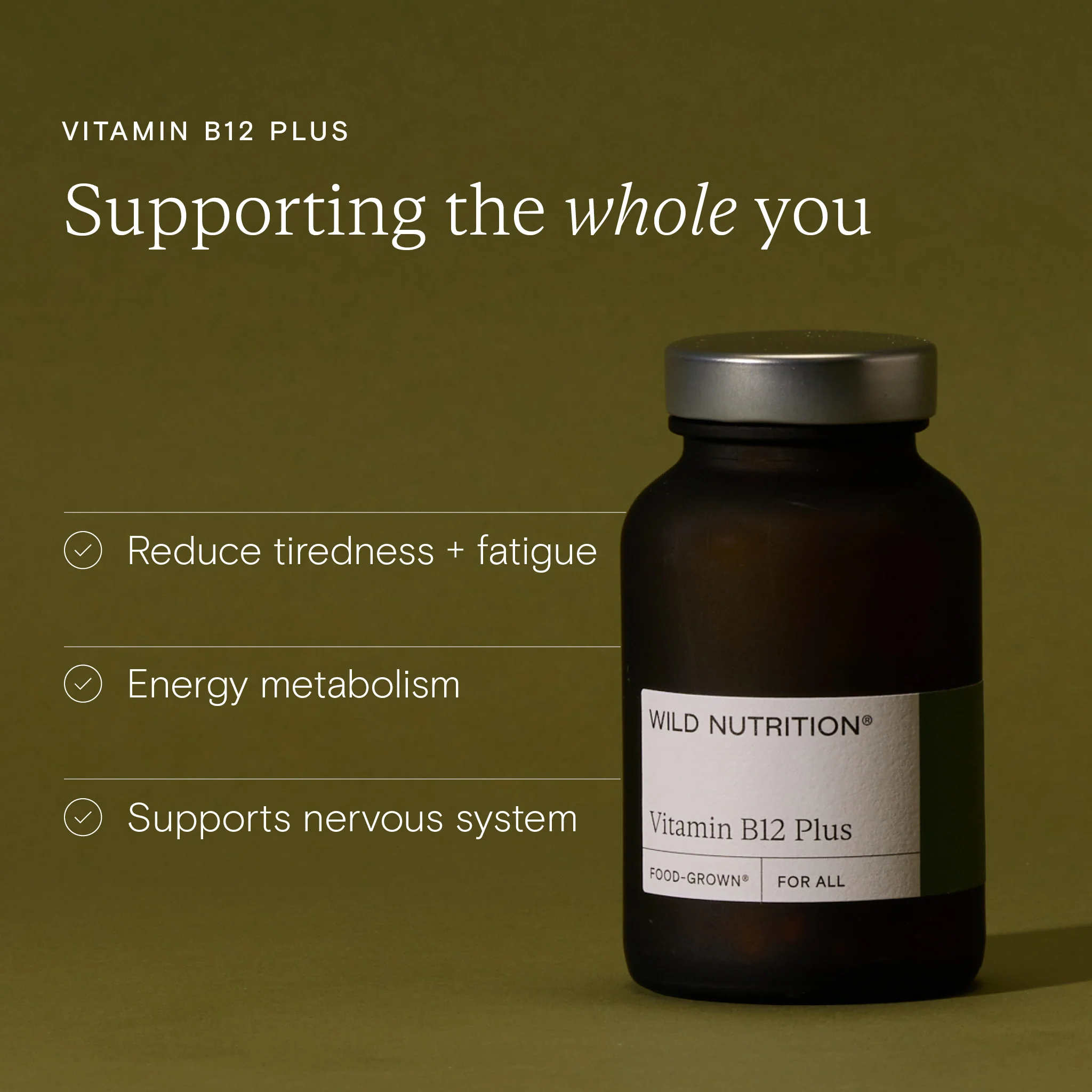 Food-Grown® Vitamin B12 Plus 30 Capsules - Image 5