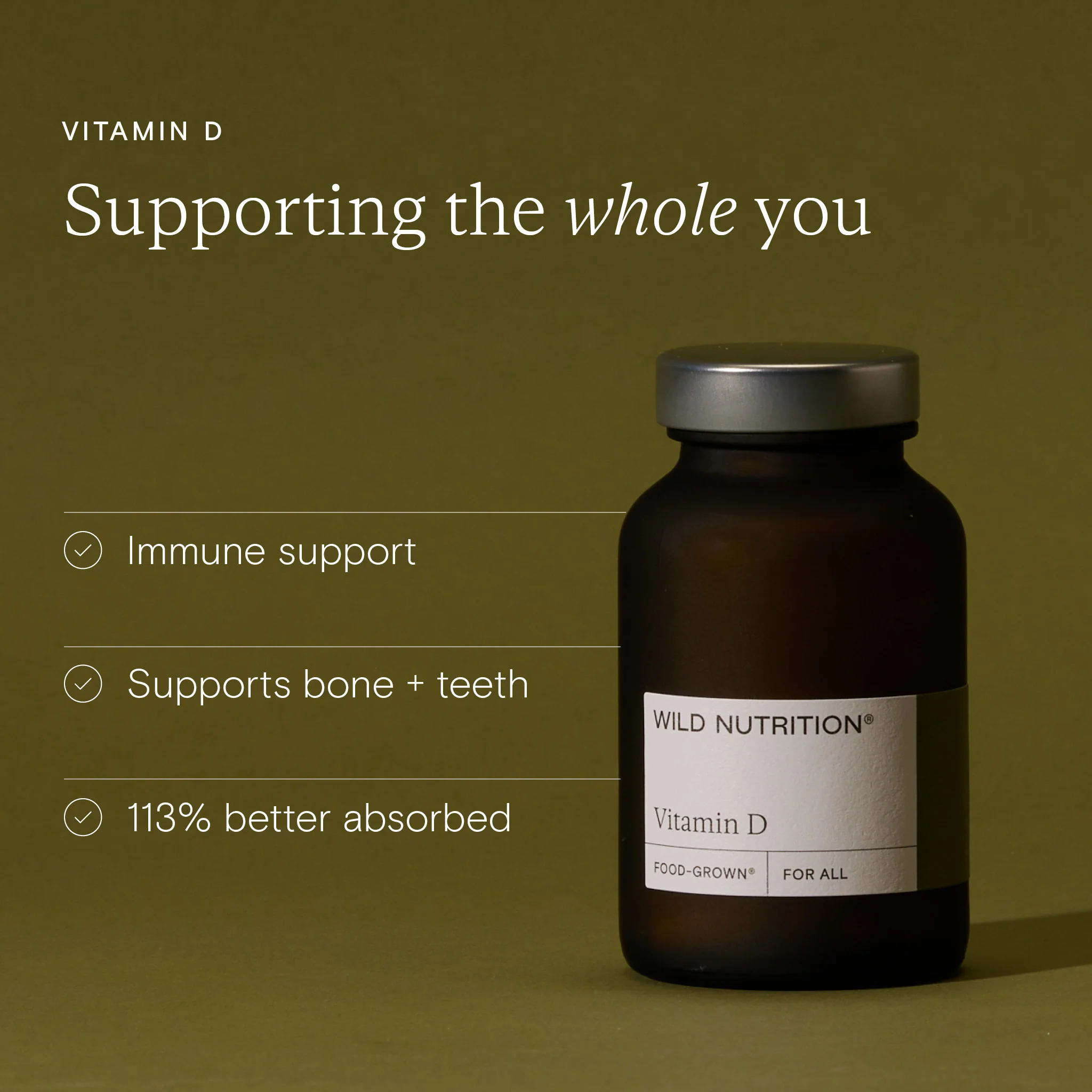 Food-Grown® Vitamin D 30 Capsules - Image 5