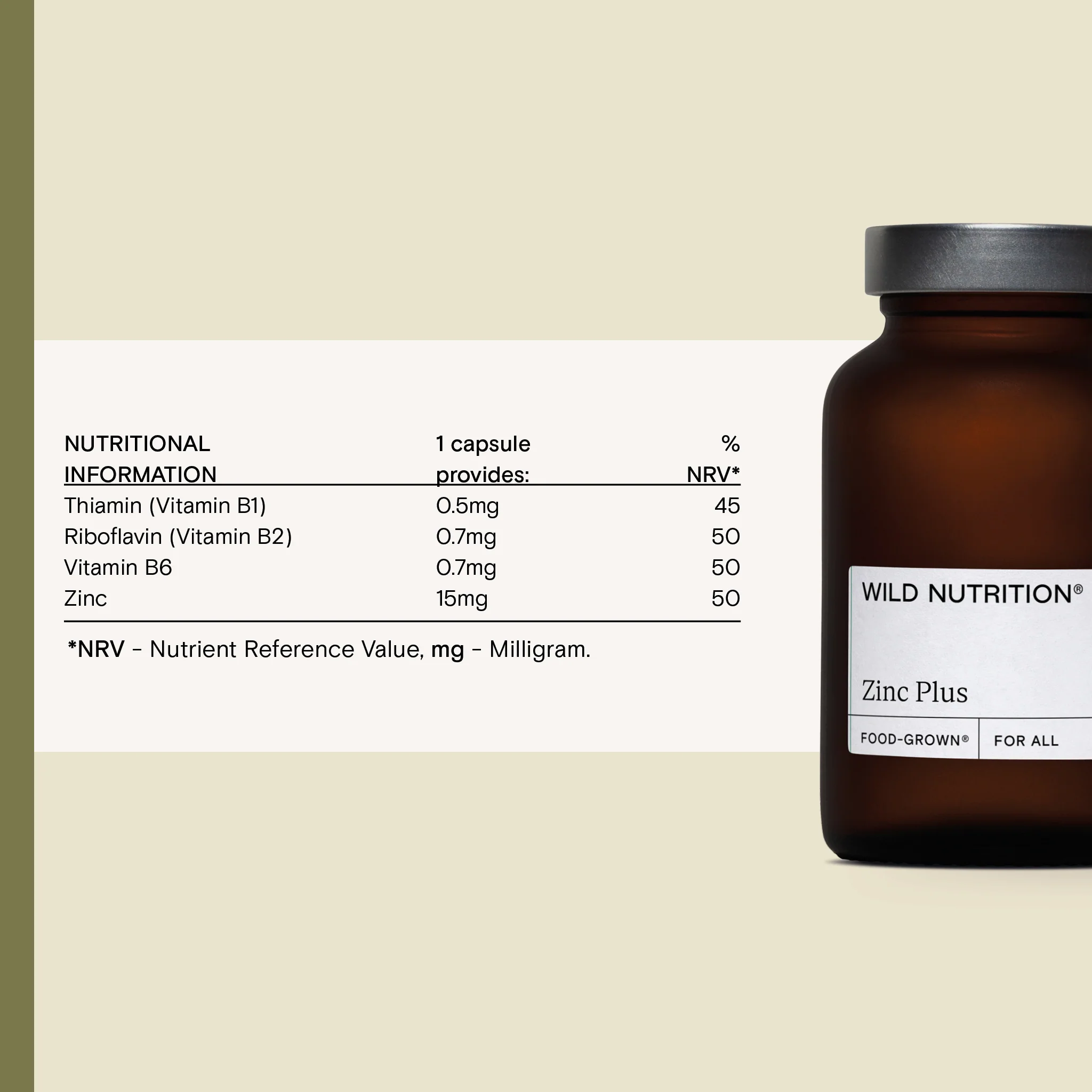 Food-Grown® Zinc Plus 30 Capsules - Image 3