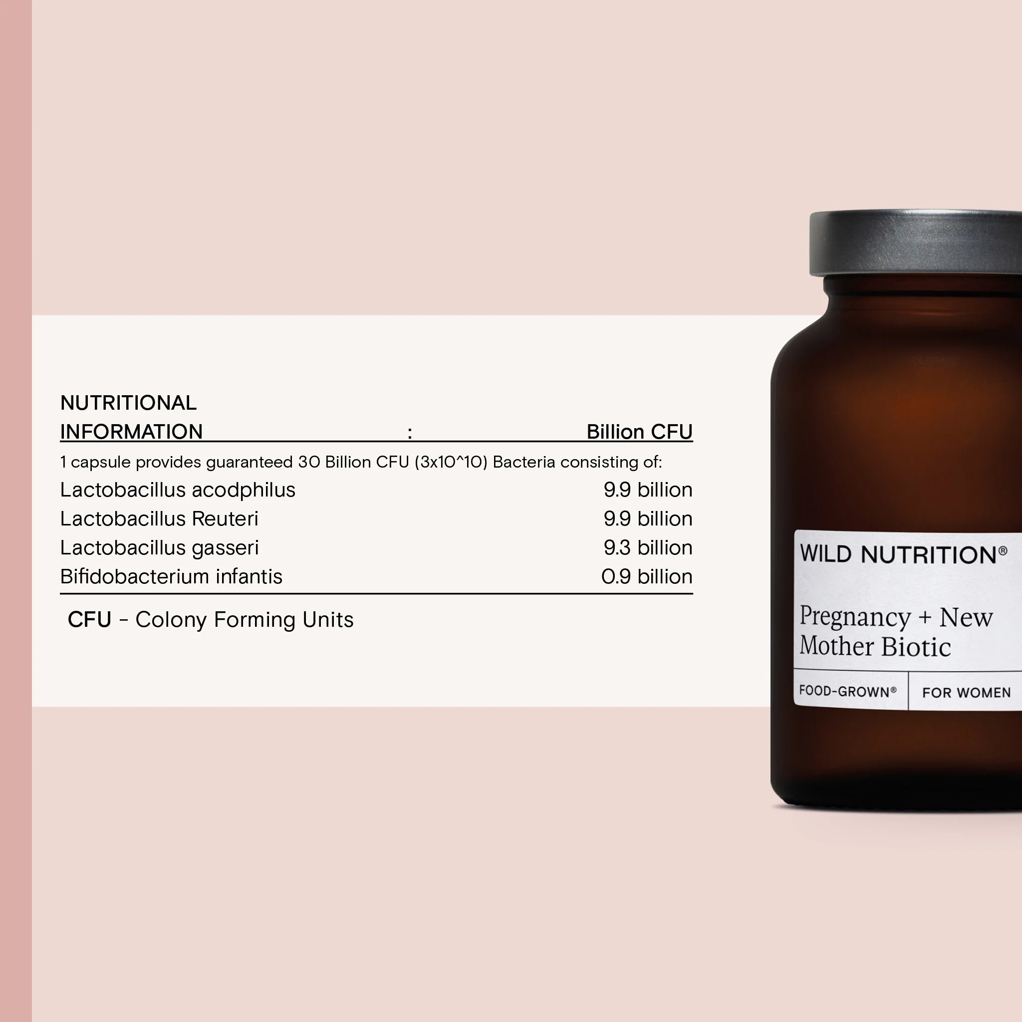 Food-Grown® Pregnancy + New Mother Biotic 30 capsules - Image 3