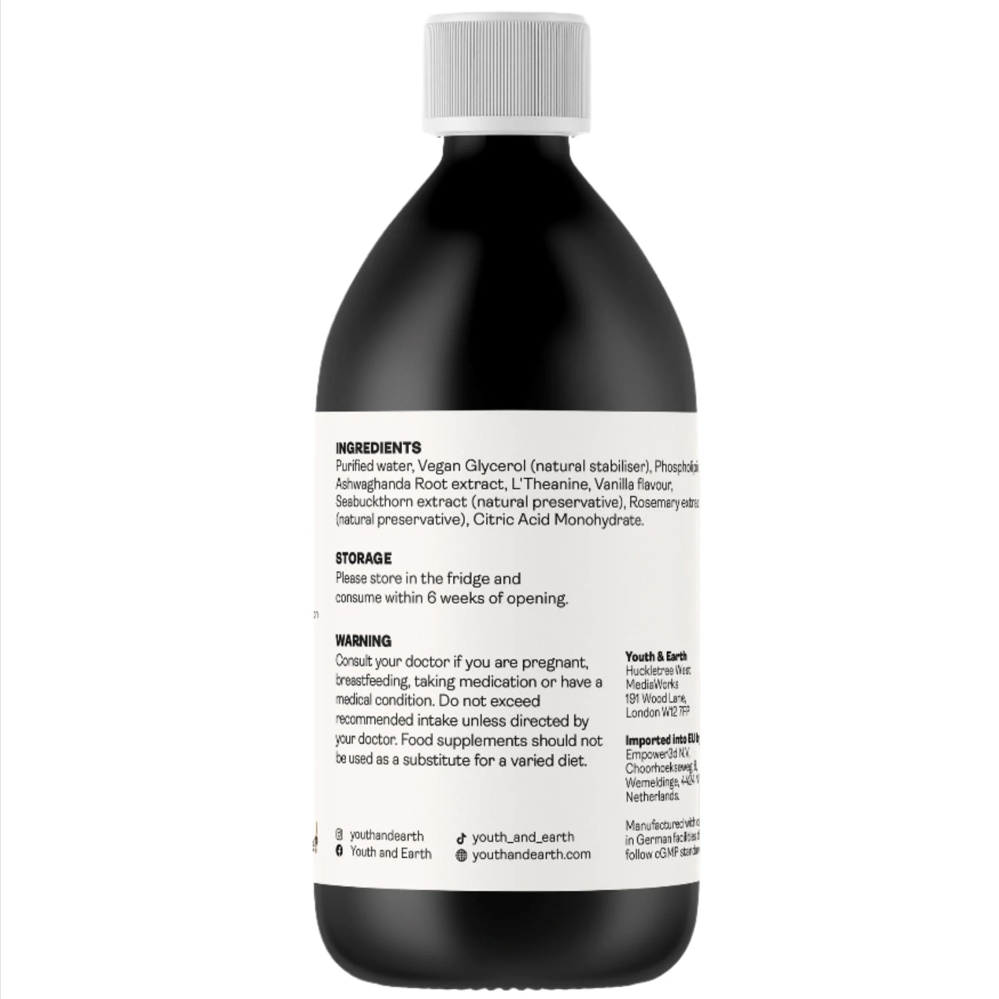 Liposomal Ashwagandha 200mg & L'Theanine 200mg – Coffee & Vanilla Flavour 250ml - Image 2
