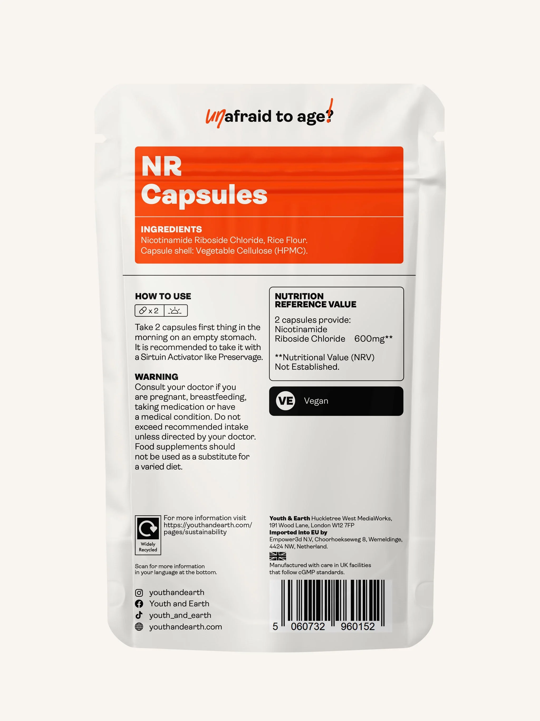 NR (Nicotinamide Riboside) 300mg 60 capsules - Image 2
