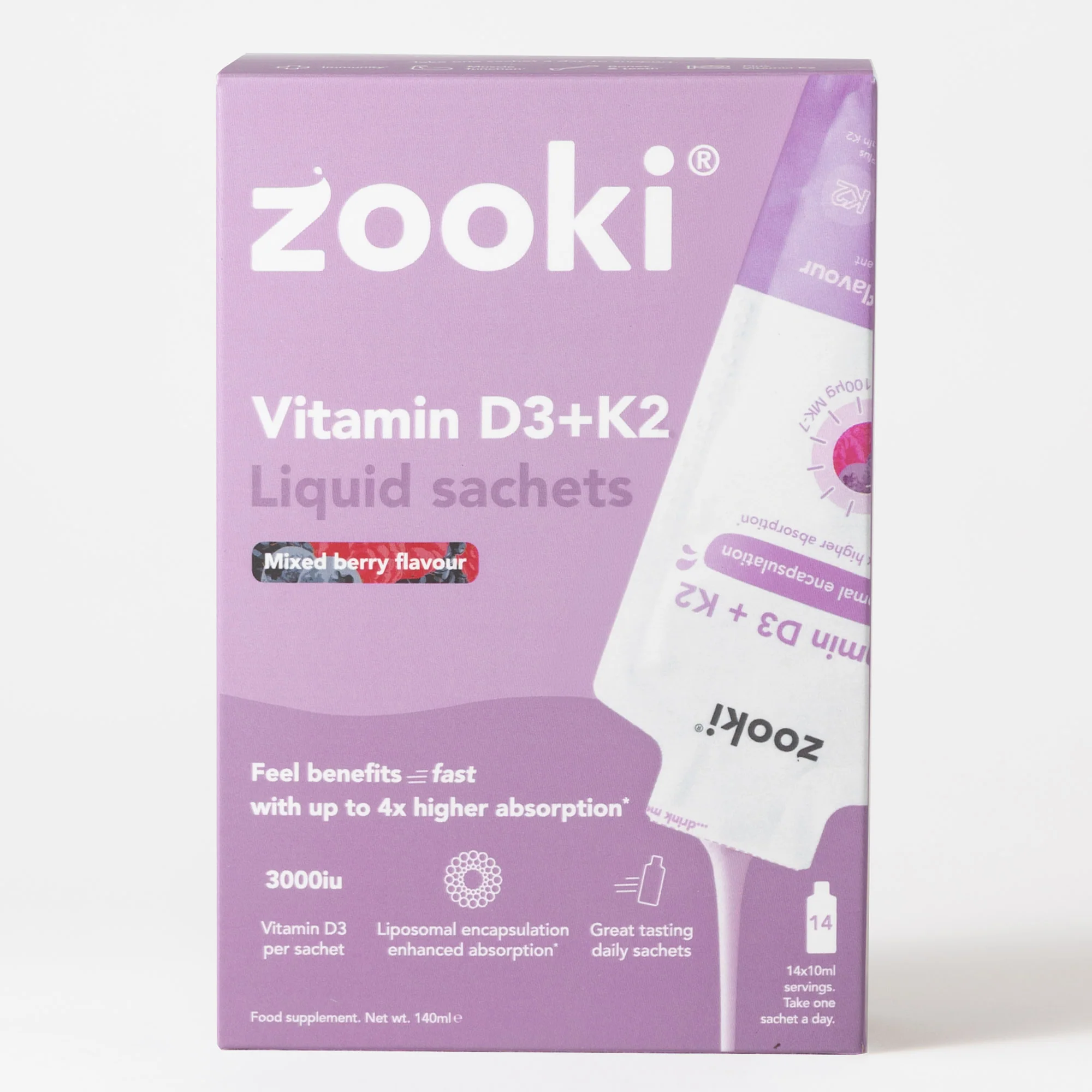 Vitamin D Zooki 14 sachets - Image 2